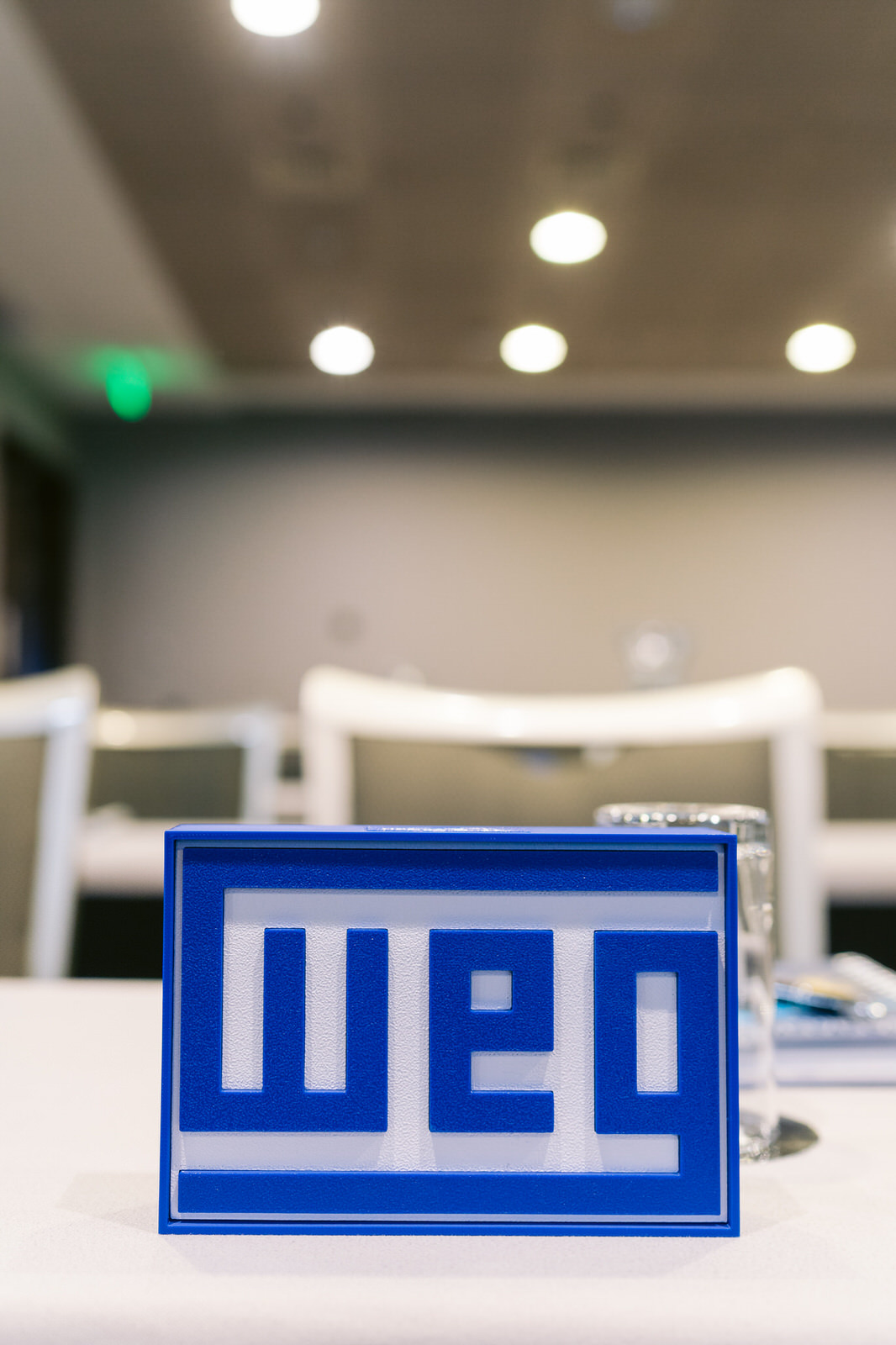 Logo WEG letrero Seminario Santiago